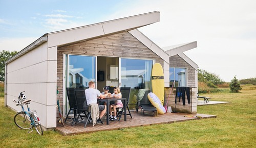 Ferienhaus, Terrasse, am Strand