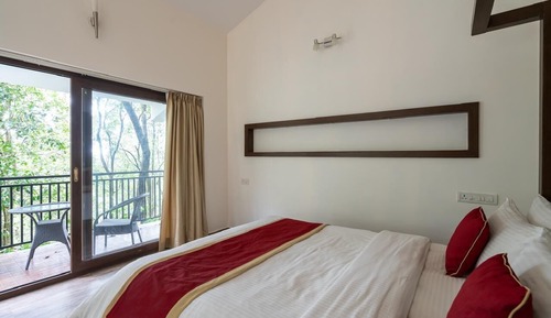 Deluxe-Ferienhaus, Balkon, Gartenblick