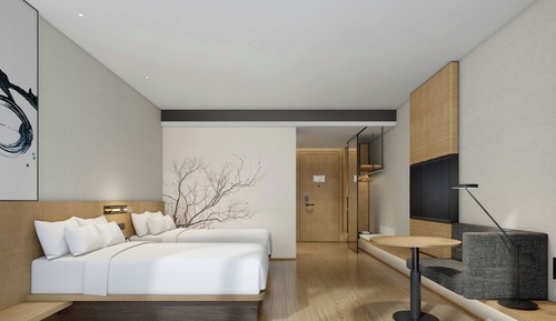 Standard Room, 2 Double Beds, City View