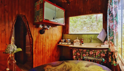 Dreibettzimmer, Gartenblick