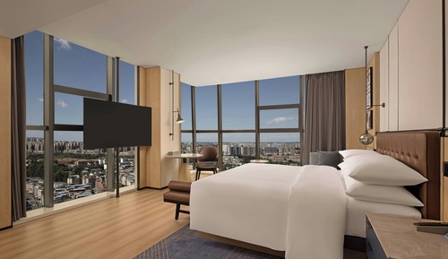 Panorama-Zimmer, 1 King-Bett, Raucher, Stadtblick