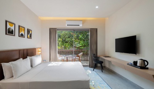 Deluxe-Doppelzimmer, Balkon, Gartenblick