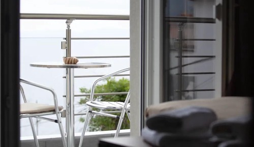 Deluxe-Doppelzimmer, Balkon, Strandblick