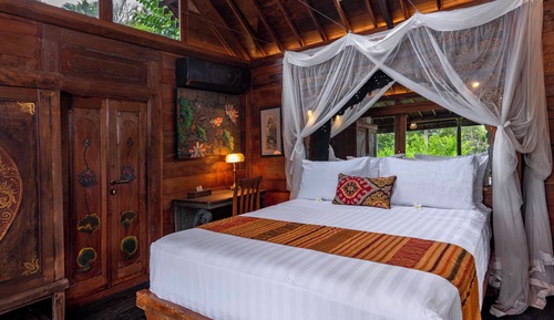 Ferienhaus, 1 Queen-Bett, Balkon, Talblick