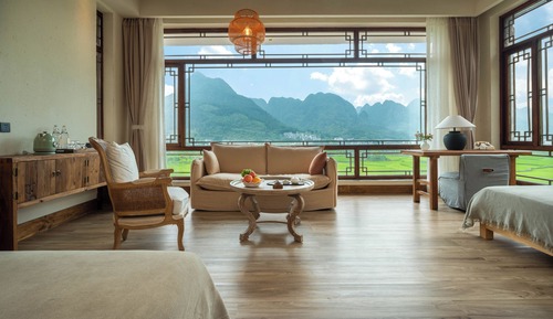 Familien-Dreibettzimmer, Bergblick