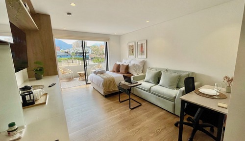 Luxury-Apartment, Balkon, Bergblick