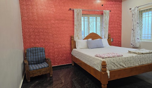 Standard-Doppelzimmer, Terrasse, Gartenblick