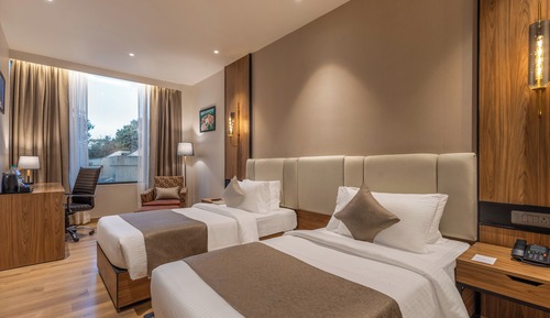 Classic-Doppel- oder -Zweibettzimmer, Blick auf die Anlage