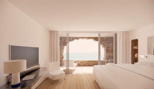 Luxury-Doppelzimmer, 1 King-Bett, Balkon, Meerblick