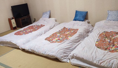 Dreibettzimmer, Gartenblick