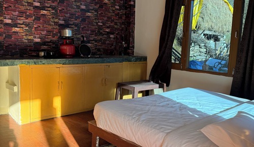 Basic-Doppelzimmer, 1 Doppelbett, Bergblick