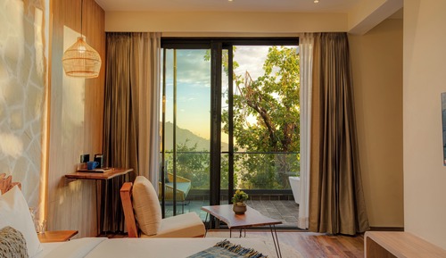 Elite-Doppelzimmer, Balkon, Bergblick