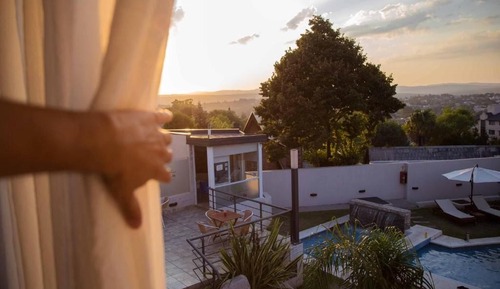 Deluxe-Apartment, Poolblick