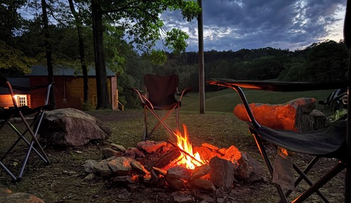 Ferienhütte, 2 Schlafzimmer, Küche, Seeblick