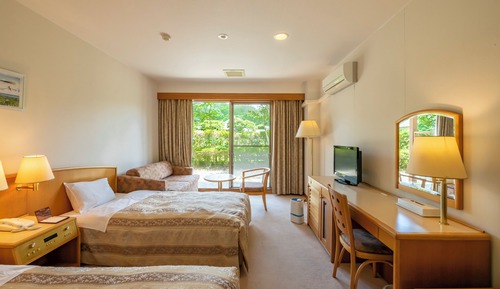 Basic-Zweibettzimmer, Nichtraucher, Gartenblick