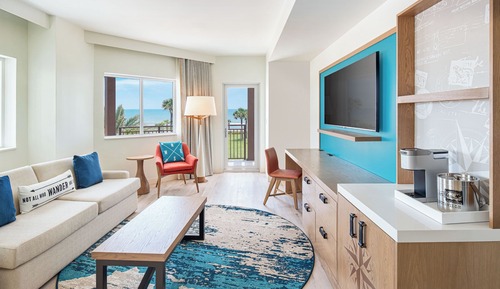 Suite, 1 King-Bett und Schlafsofa, Balkon, Meerblick