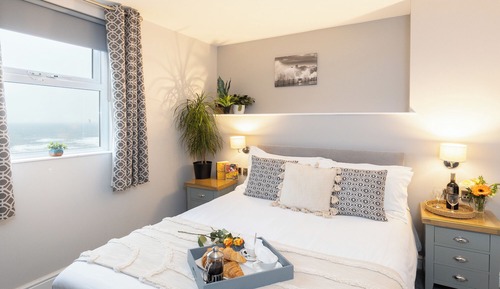 Standardzimmer, 1 Doppelbett, Nichtraucher, Meerblick (Cozy Room;Walk-in Shower)