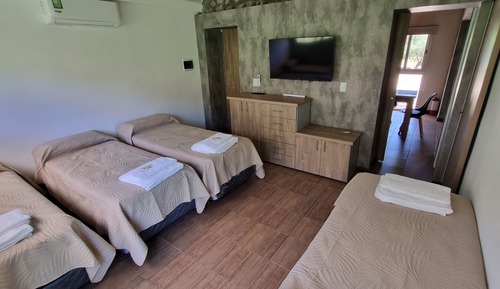 Familien-Ferienhütte, Balkon, Flussblick