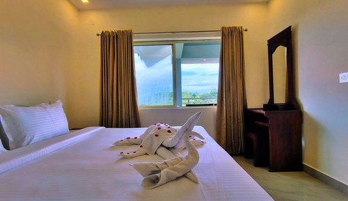 Deluxe-Doppelzimmer, Balkon, Bergblick