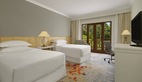 Deluxe-Zweibettzimmer, Balkon, Gartenblick