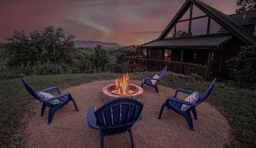 Familien-Ferienhütte, Bergblick