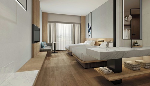 Zimmer, 2 Doppelbetten
