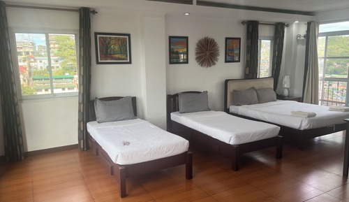 Standard-Vierbettzimmer, Balkon, Bergblick