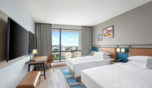 Deluxe-Zweibettzimmer, 1 Doppelbett, Nichtraucher, Stadtblick