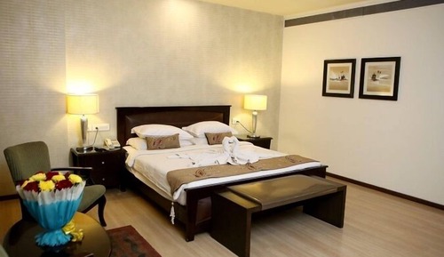 Deluxe-Doppelzimmer, Balkon, Gartenblick