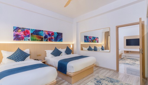 Familien-Doppel- oder -Zweibettzimmer