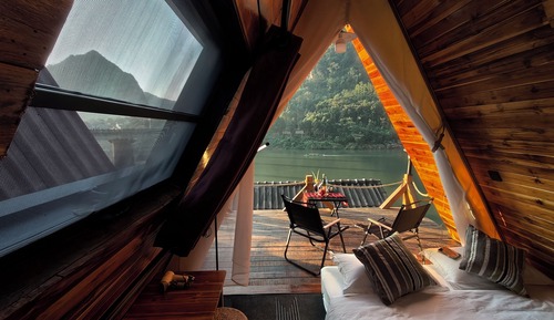 Comfort-Doppelzimmer, Balkon, Flussblick
