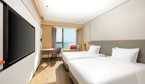 Standardzimmer, 2 Doppelbetten, Meerblick (High Floor)