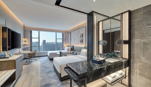 Standardzimmer, 2 Doppelbetten (High Floor)