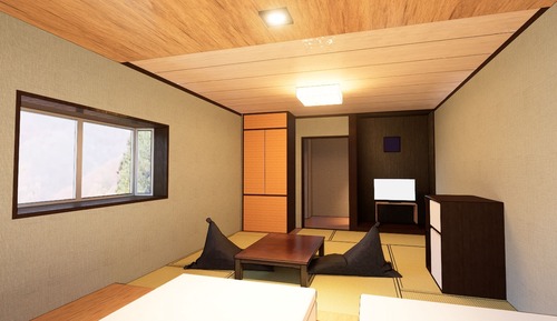 Traditional-Vierbettzimmer, Nichtraucher (Japanese-style,10+4.5 tatami,No bath)