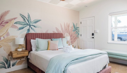 Luxury-Studiosuite, 1 Queen-Bett, Kochnische, Blick auf den Innenhof