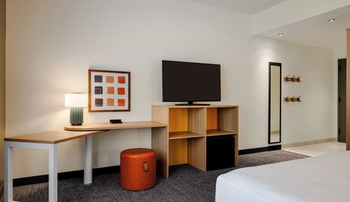 Zimmer, 1 King-Bett, rollstuhlgeeignete Dusche (Mobility & Hearing)