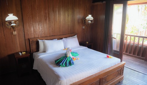 Deluxe-Doppel- oder -Zweibettzimmer, Balkon, Gartenblick