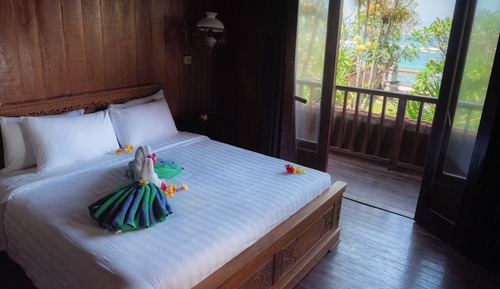 Familien-Doppel- oder -Zweibettzimmer, Balkon, Meerblick