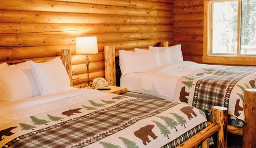 Familien-Ferienhütte, Mehrere Betten, Gartenblick