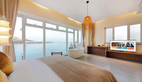 Deluxe-Doppelzimmer, Terrasse, Meerblick