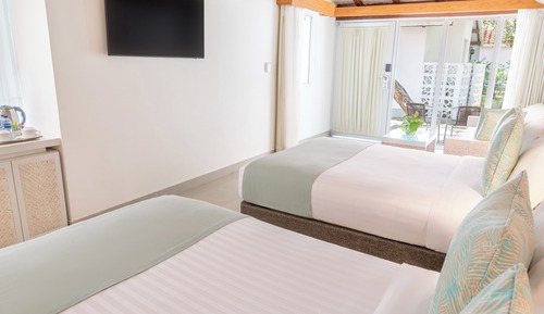 Standard-Bungalow, Gartenblick