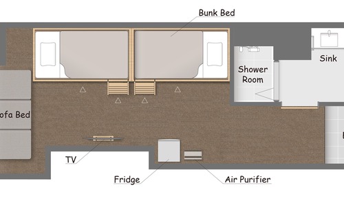 Zimmer, 5 Schlafzimmer, Nichtraucher