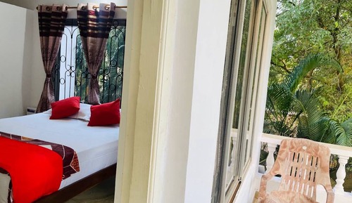Deluxe-Doppelzimmer, Balkon, Gartenblick