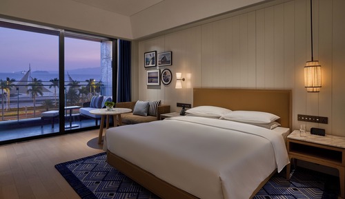 Premium-Zimmer, 1 King-Bett, Balkon, Meerblick