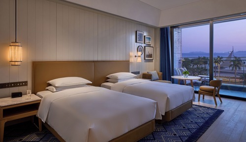 Premium-Zimmer, 2 Einzelbetten, Balkon, Meerblick