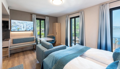 Superior-Doppelzimmer, Küche, Seeblick