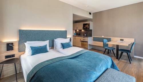 Doppelzimmer, Küche, Seeblick