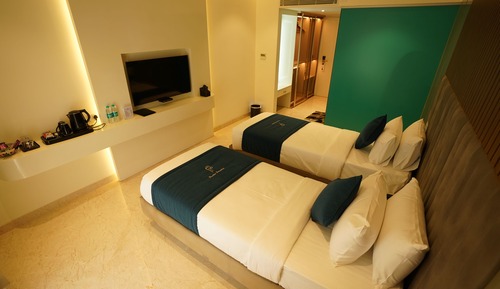 Deluxe-Doppelzimmer, Balkon, Stadtblick