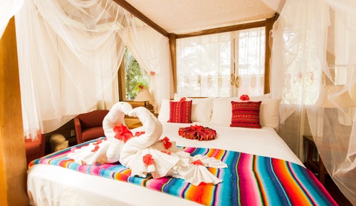 Honeymoon-Bungalow, 1 Schlafzimmer, zum Garten hin
