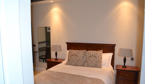 Executive-Apartment, 1 Schlafzimmer, Kochnische, Gartenblick